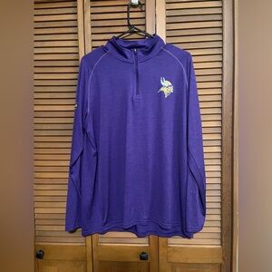 Minnesota Vikings Shirt Mens Large Purple Yellow Under Armour Combine Authentic